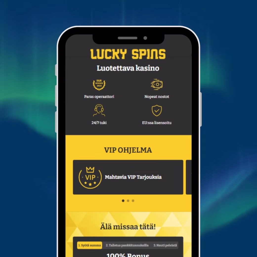 Turvallinen ja luotettava Lucky Spins Casino.
