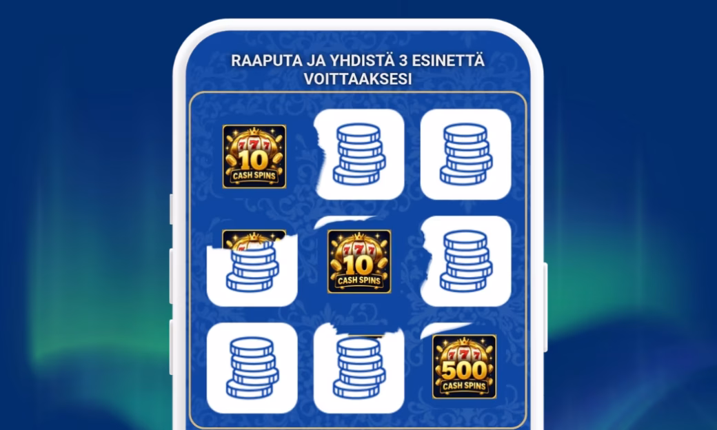 Raaputa Luottokasino arpapeli ensitalletuksella.