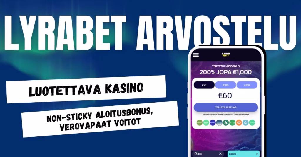 Lyrabet Casino on luotettava nettikasino