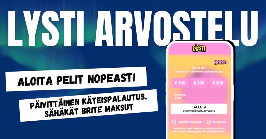 Lysti Casino arvostelu ja kokemuksia