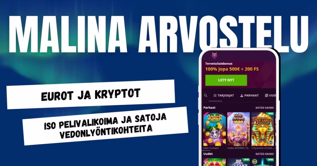 Malina Casino arvostelu ja kokemuksia.