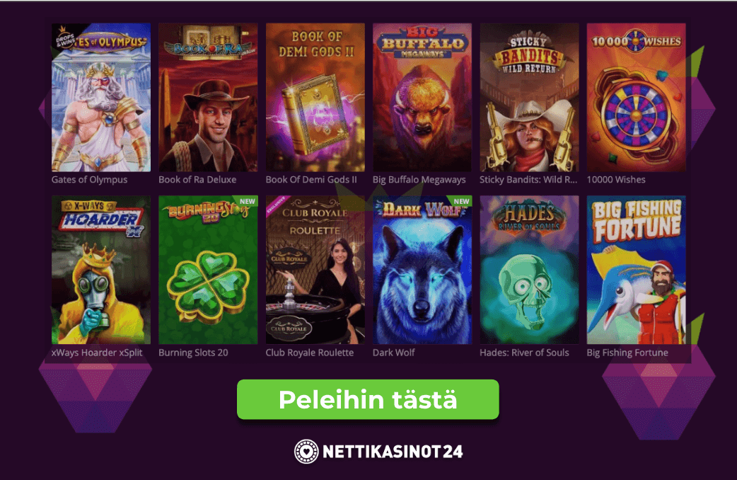 malina casinon pelivalikoima