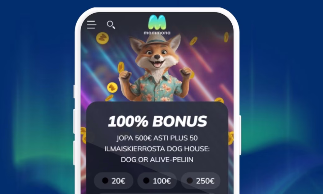 Mammona Kasinolle talletat turvallisesti verkkopankkitunnuksilla.