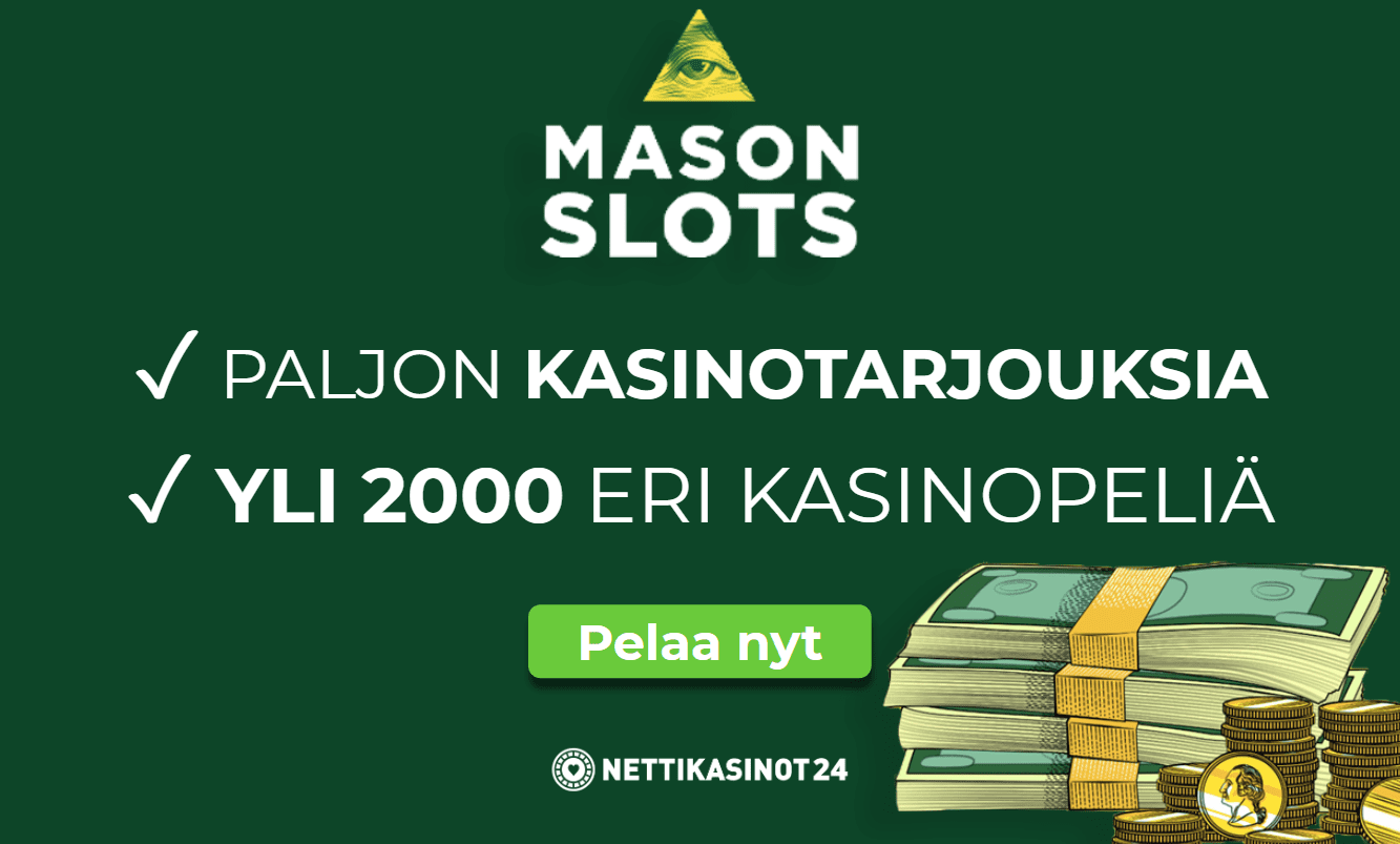 Mason Slots tarjoaa yli 2000 eri kasinopeliä