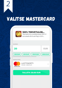 Valitse Mastercard talletustavaksi.