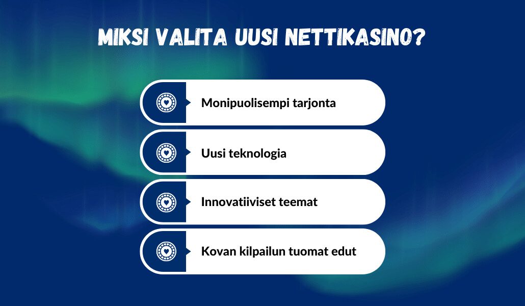 Tärkeimmät syyt miksi valita uusi nettikasino