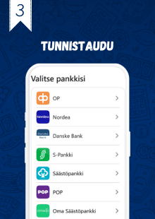 Vahvista siirto ja tunnistaudu pankkitunnuksin.