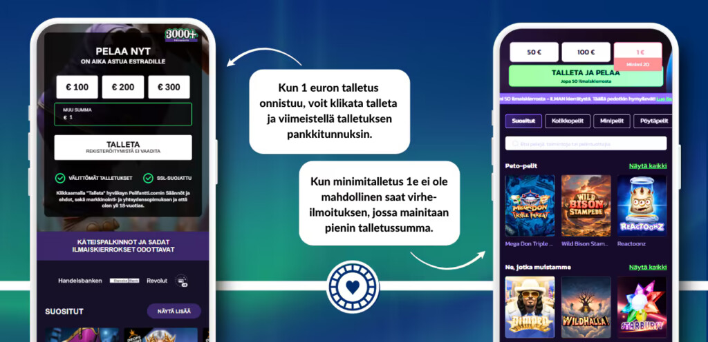 Näin tarkistat, onnistuuko 1 euron minimitalletus.