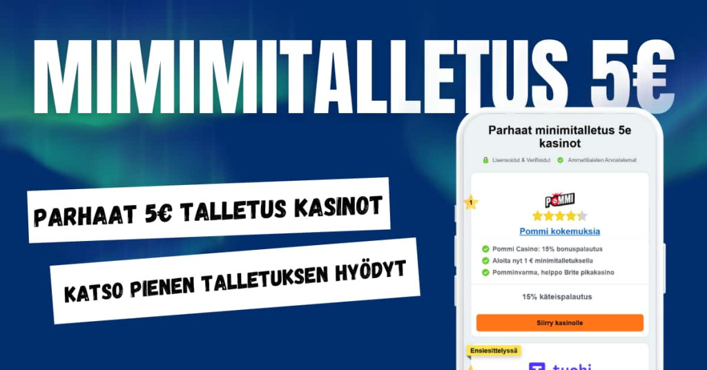 Minimitalletus 5e kasinot artikkelikuva.
