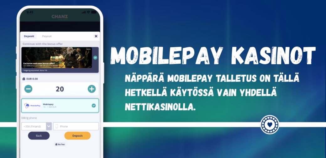 Mobilepay talletus nettikasinolla.