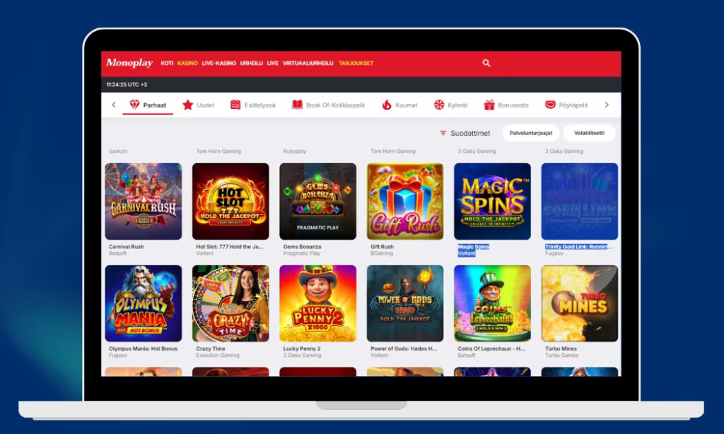 Monoplay Casino tarjoaa laadukkaat kolikkopelit.