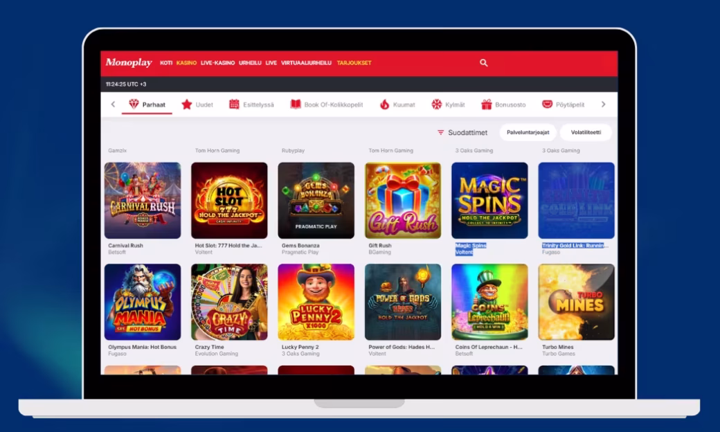 Monoplay Casino tarjoaa laadukkaat kolikkopelit.