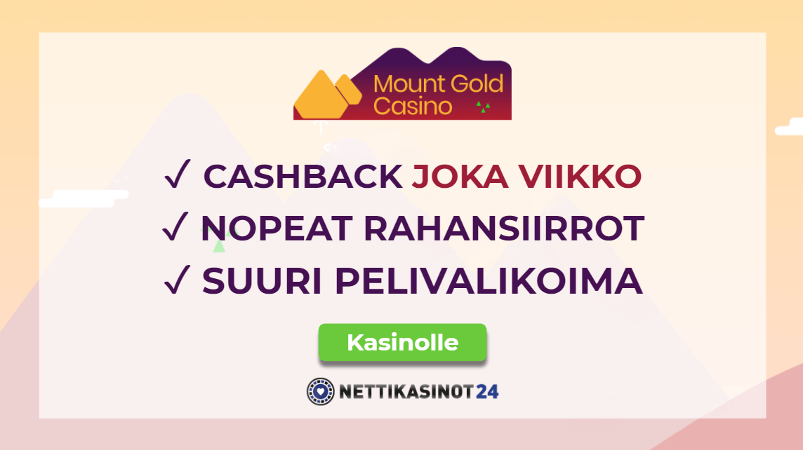Mount Gold Casinon viikoittainen käteishyvitys