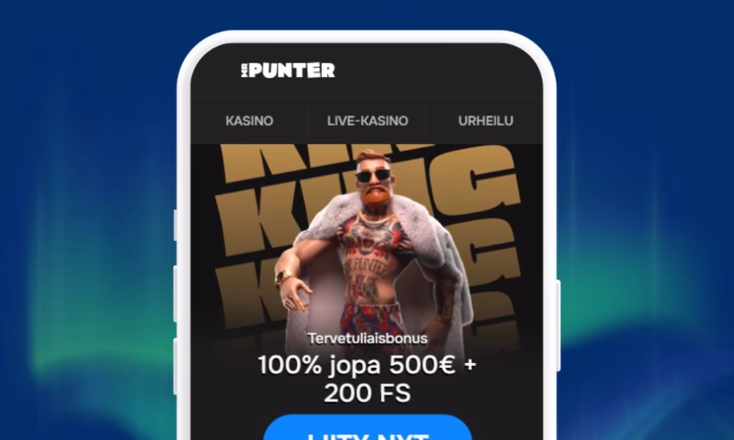 Mr Punter Casino pelitilin rekisteröinti ennen talletusta
