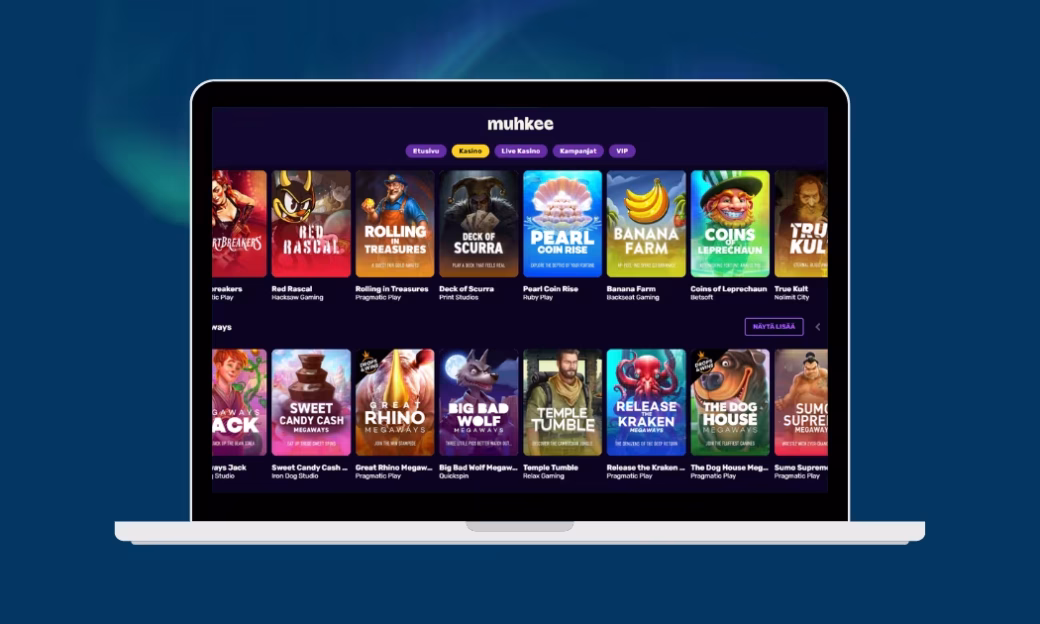 MuhkeeCasino pelit kattavat kaikki suosikit.
