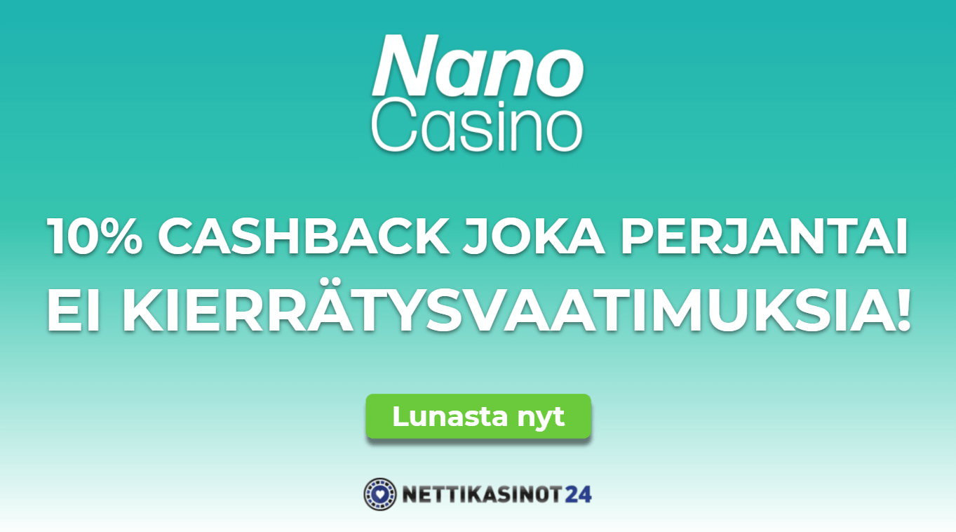 Käteispalautus joka perjantaina