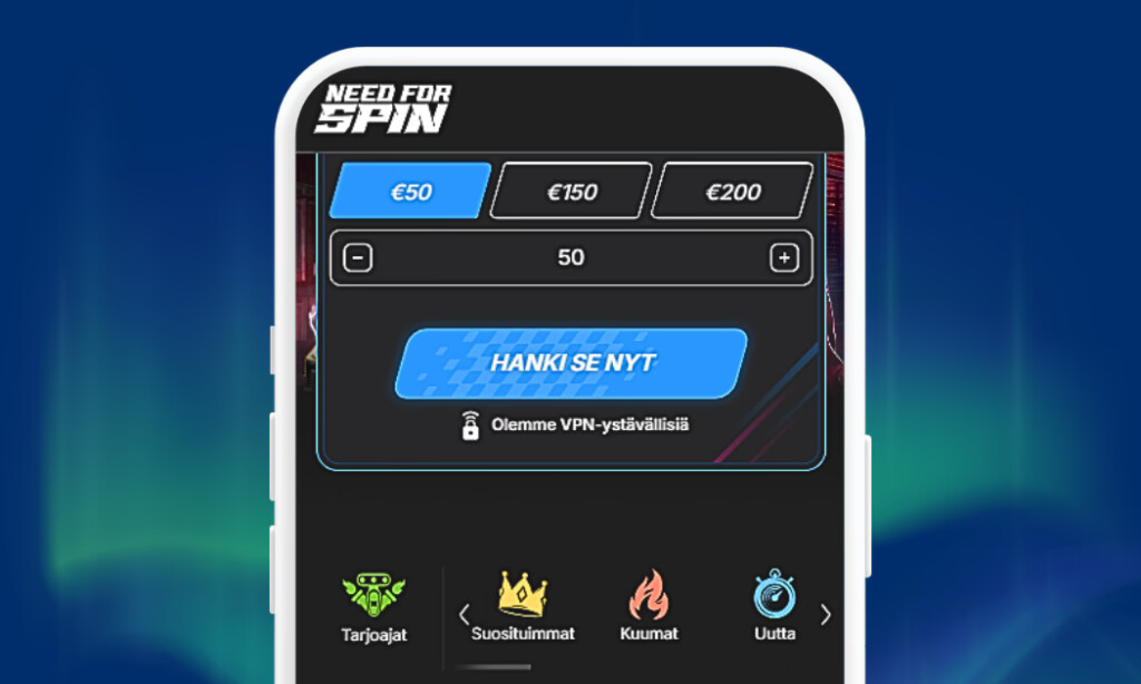 Need For Spin Casino nopeat Zimpler talletukset.
