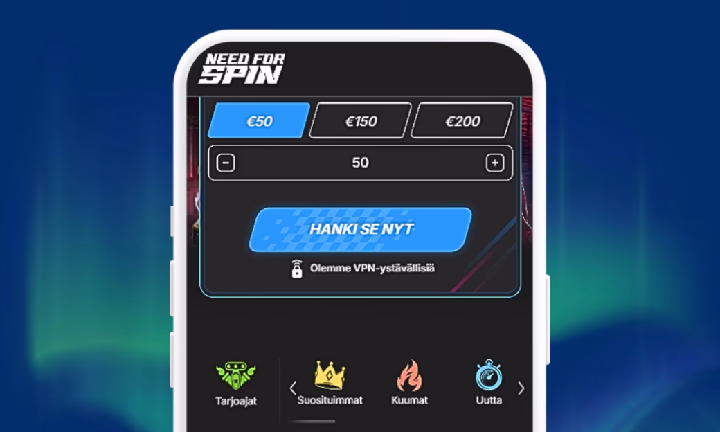 Need For Spin Casino nopeat Zimpler talletukset.