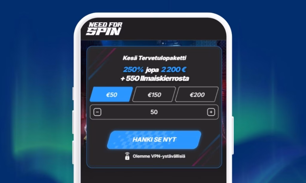 Need For Spin Casino nopeat Zimpler talletukset