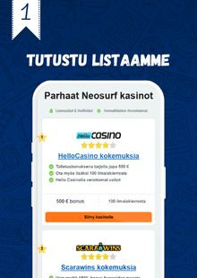 Valitse pelipaikka Neosurf kasinot -listaltamme.