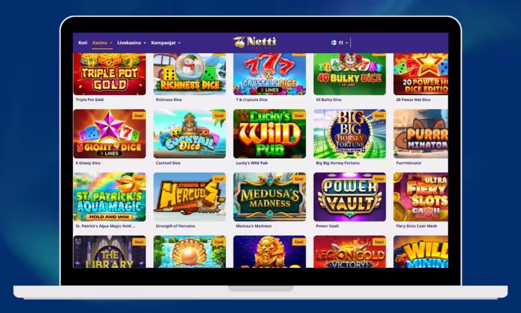 Netticasino tarjoaa hyvän valikoiman kasinopelejä