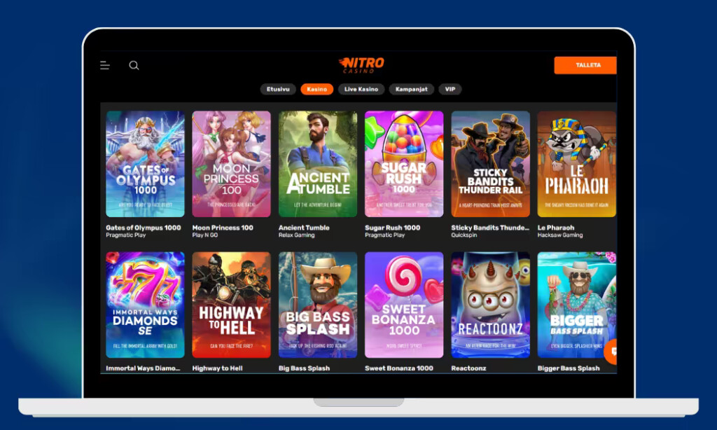 Nitro Casinolta löydät kaikki parhaat kolikkopelit.