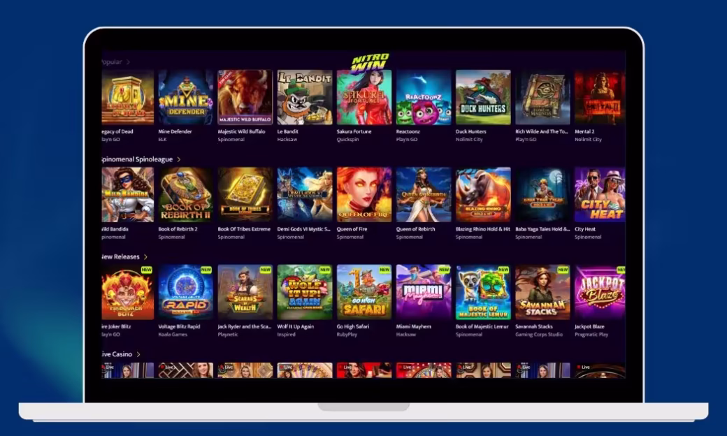 NitroWin Casino tarjoaa parhaimmat kolikkopelit