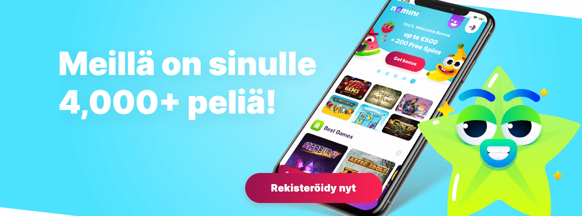 Nomini Kasinolta löytyy yli 4000 pelin valikoima