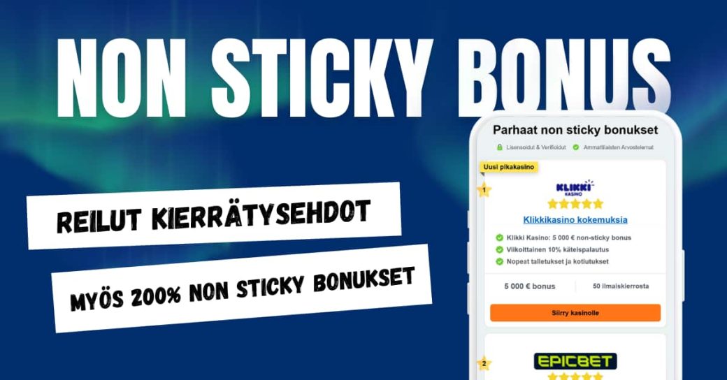 Non sticky bonus kansikuva.