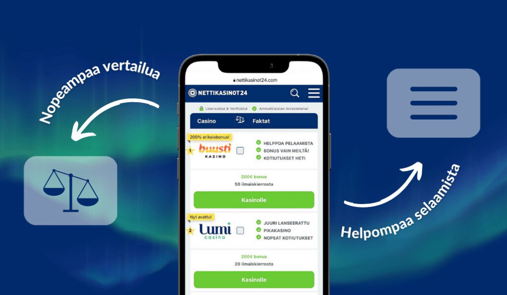 vertaile nopeammin Nettikasinot24 -sivustolla vertaile nopeammin Nettikasinot24 -sivustolla