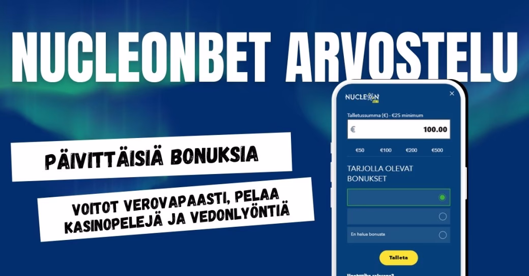 Nucleonbet arvostelu ja kokemuksia.