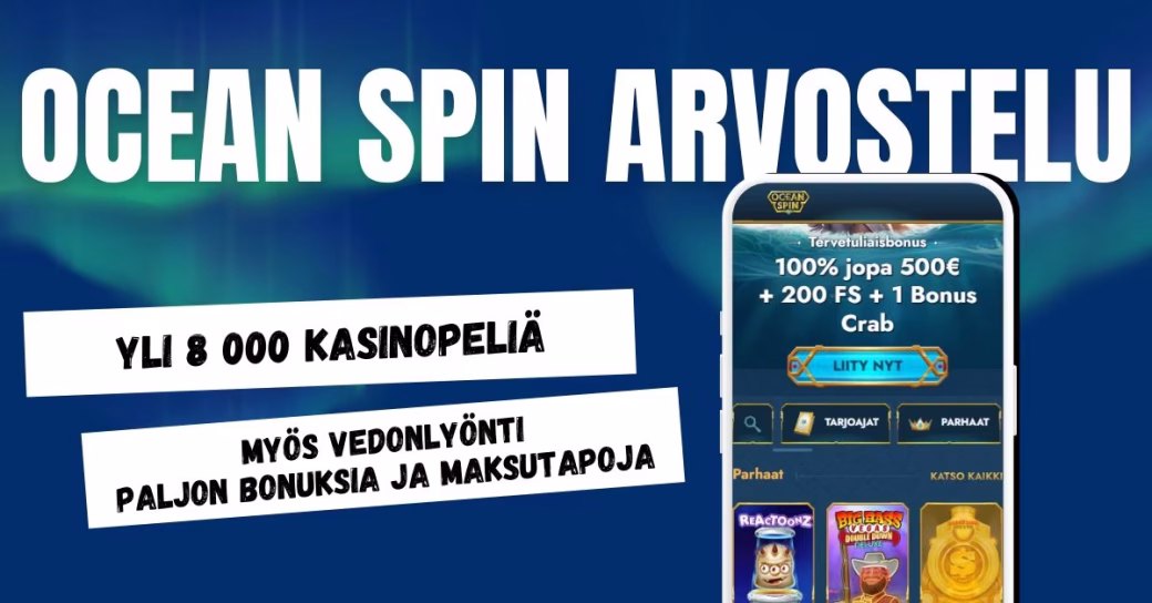 Ocean Spin Casino arvostelu ja kokemuksia