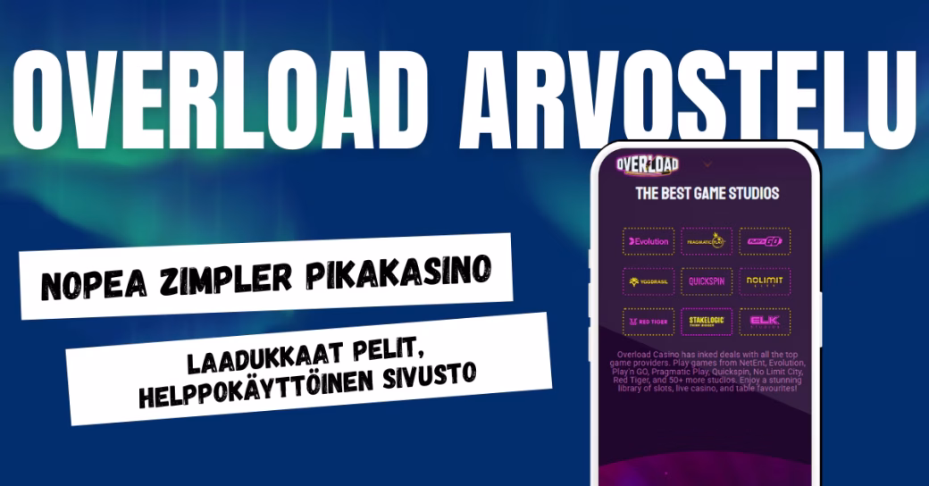 Overload Casinolta laadukas pelivalikoima ja nopeat Zimpler rahansiirrot.