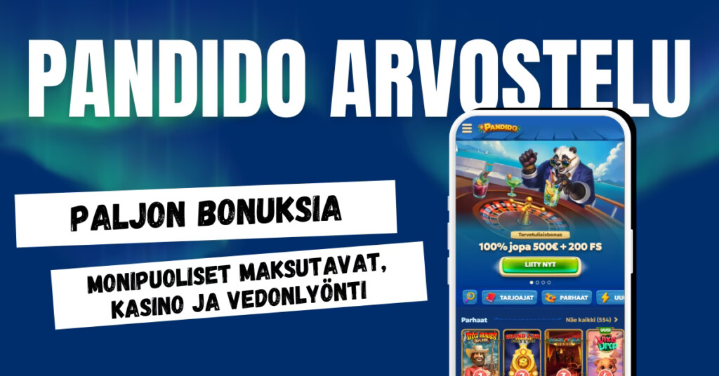 Pandido Casino tarjoaa paljon bonuksia, kasinopelejä, vedonlyöntiä ja useita eri maksutapoja.