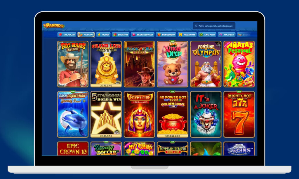 Pandido Casinon kolikkopelivalikoima on laadukas.