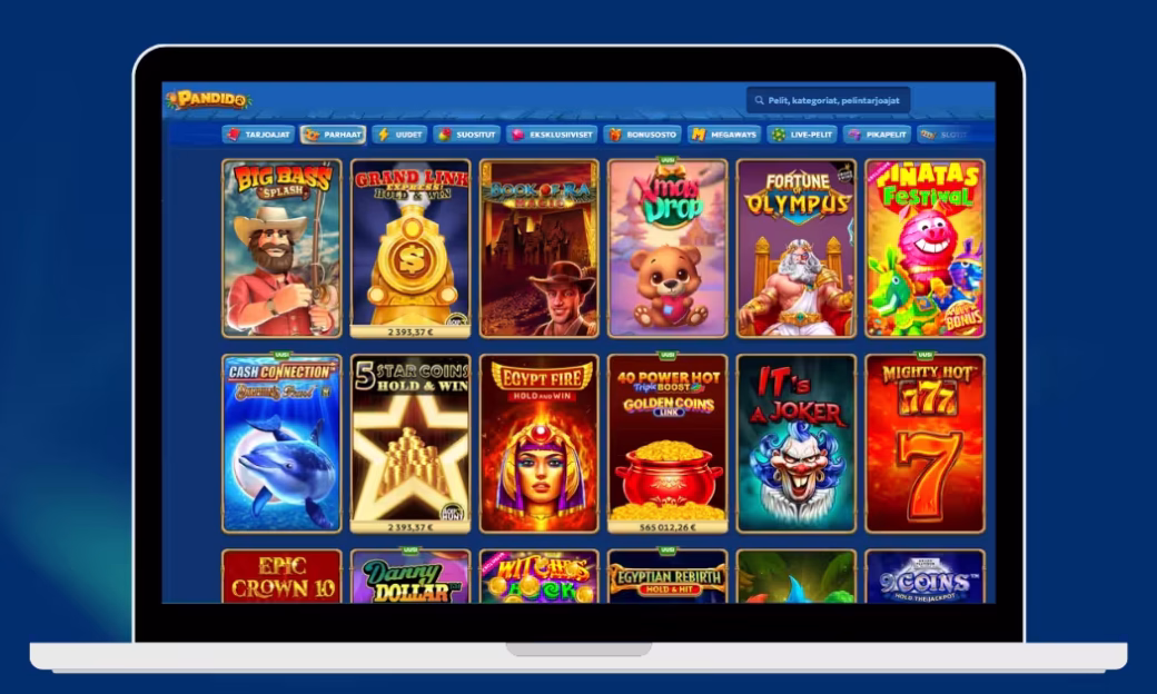 Pandido Casinon kolikkopelivalikoima on laadukas.