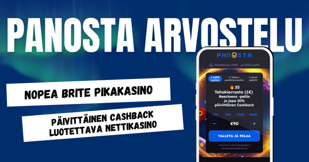 Panosta Casino on nopea Brite pikakasino, josta päivittäinen cashback.