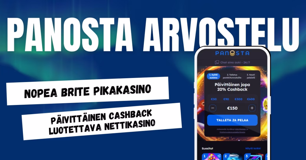 Panosta Casino on nopea Brite pikakasino, josta päivittäinen cashback.
