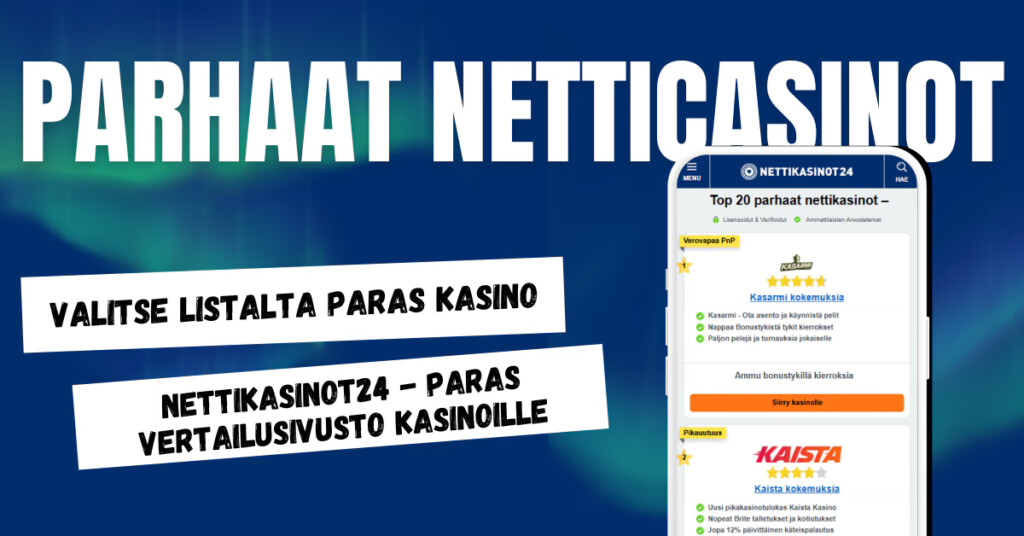 Nettikasinot24 - kaikki parhaat nettikasinot.