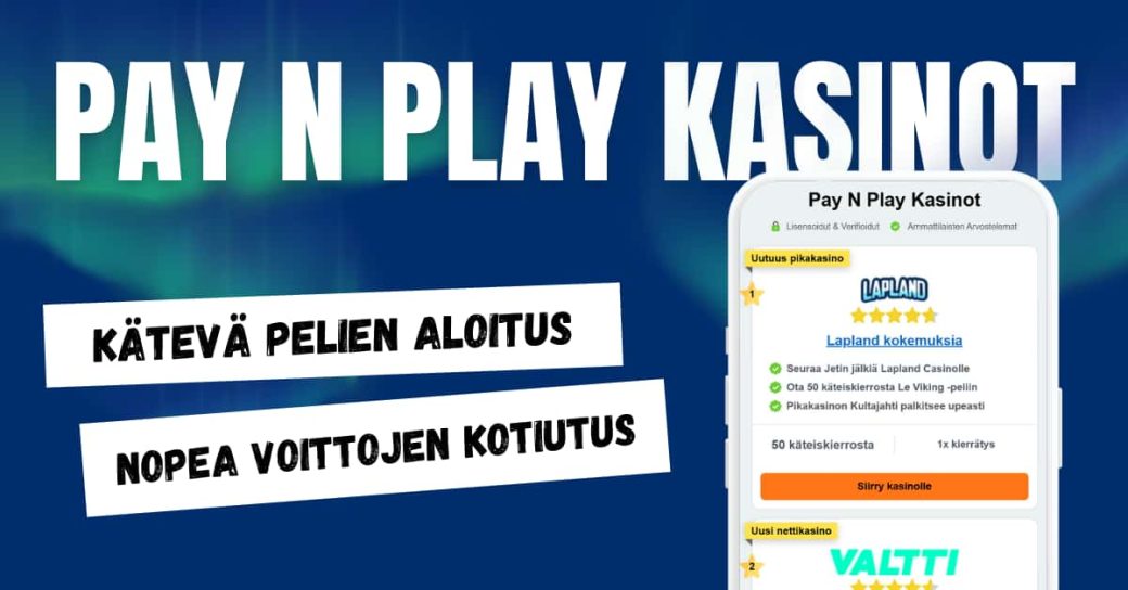 Pay N Play kasinot kuva.