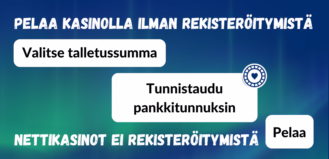 Näin pelaat kasinoilla ilman rekisteröitymistä.