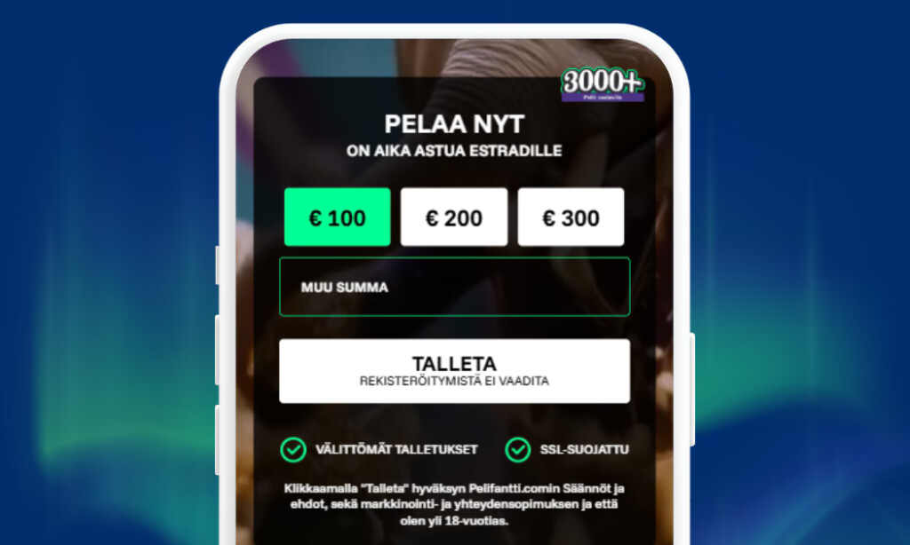Pelifantti Casinolle talletukset verkkopankkitunnuksin Zimplerillä.