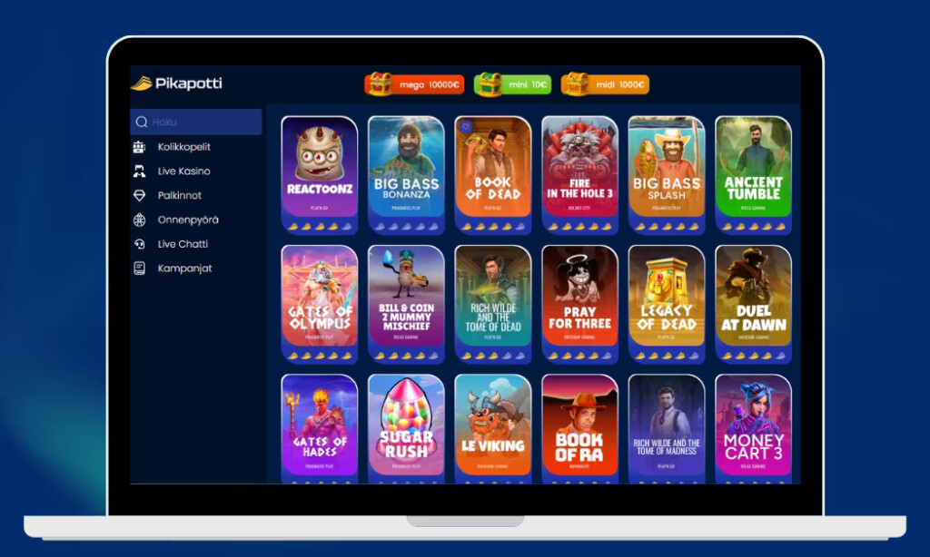Pikapotti Kasinolta löytyvät kaikki parhaat kolikkopelit.