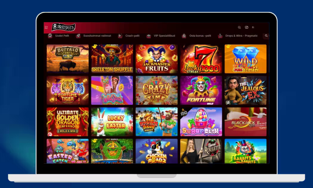 PiratePots Casinolta laadukkaat kolikkopelit.