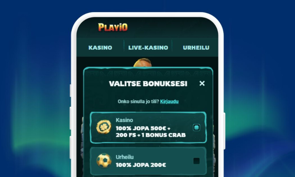 Playio Casinolle rekisteröidään pelitili