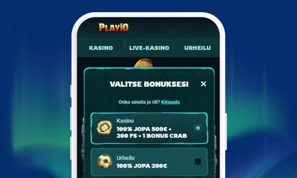 Playio Casinolle rekisteröidään pelitili
