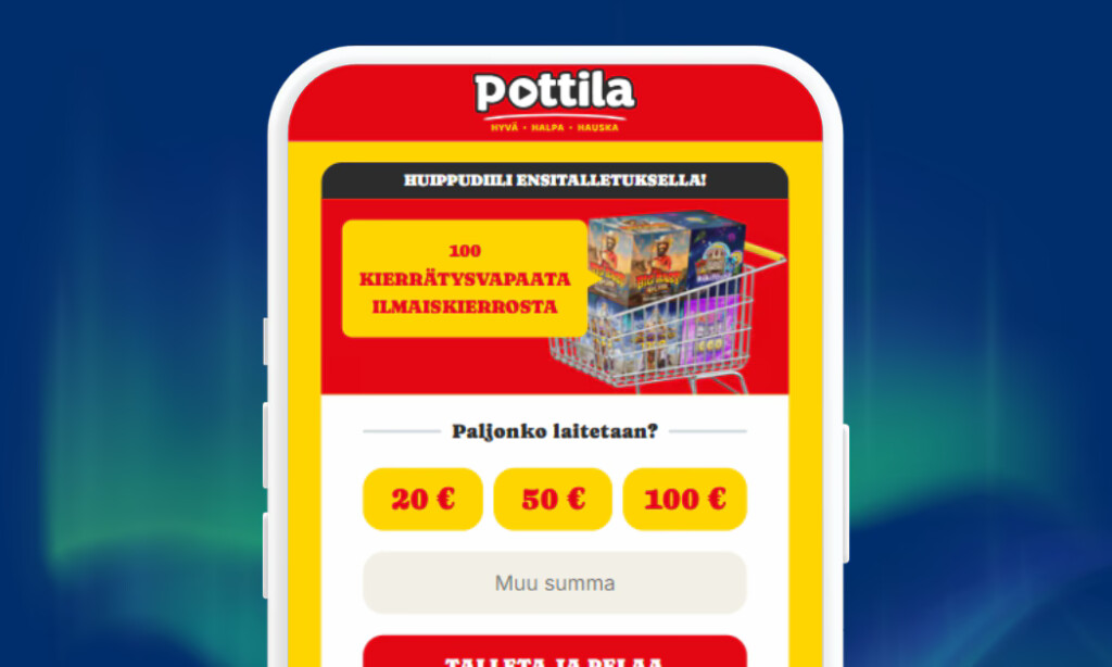 Pottila talletukset verkkopankkitunnuksin Viljon välityksellä.