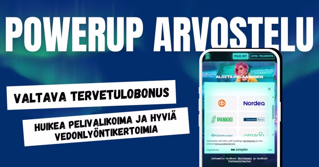 PowerUp Casino arvostelu ja kokemuksia