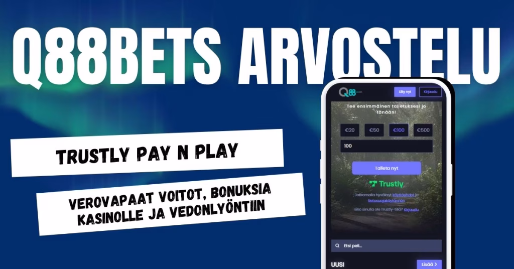 Q88Bets Casino on Trustly Pay N Play kasino