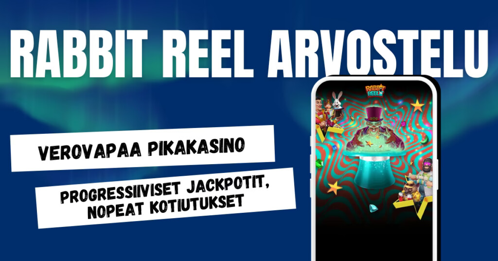 RabbitReel Casino on verovapaa pikakasino, josta löytyy progressiiviset jättipotit ja nopeat kotiutukset.